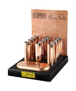 Clipper Gold Rose metalinis žiebtuvėlis su dovanų dėžute