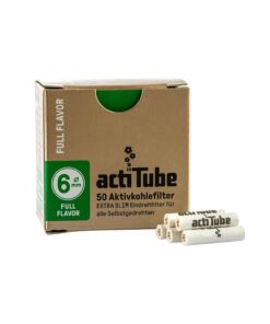 ActiTube Extra Slim aktyvuotos anglies filtrai 6 mm (50 vnt.)
