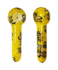 Glass Pipe Yellow Bee